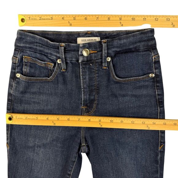 Good American Good Legs Jeans 2/26 Blue Ultimate Skinny Mid-Rise GL899T - Picture 8 of 14